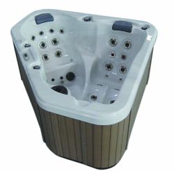 Compact corner design 2 person hydrotherapy spa